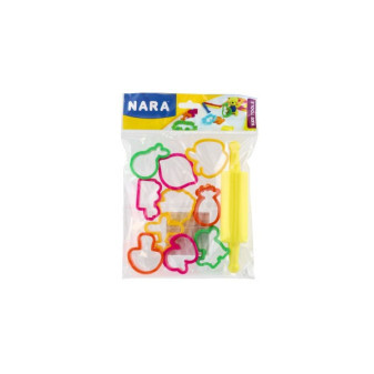 Tvorítka/Vykrajovače NARA na modelíne s valčekom plast 15x19cm