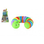 Húsenica ohybná antistresová plast 17cm mix farieb v sáčku 3x17cm