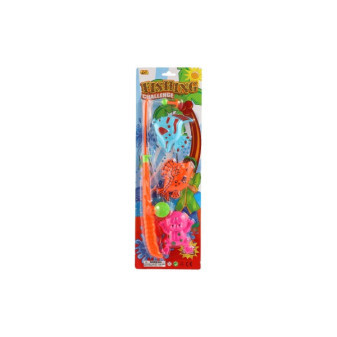 Hra ryby/rybár magnetická plast 3ks+prút plast 34cm mix farieb na karte