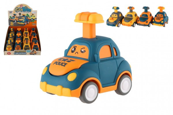 Auto/Autíčko stlač a choď plast 9cm na zotrvačník 4 druhy