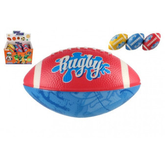 Loptička rugby ovál pena 14cm 3 farby