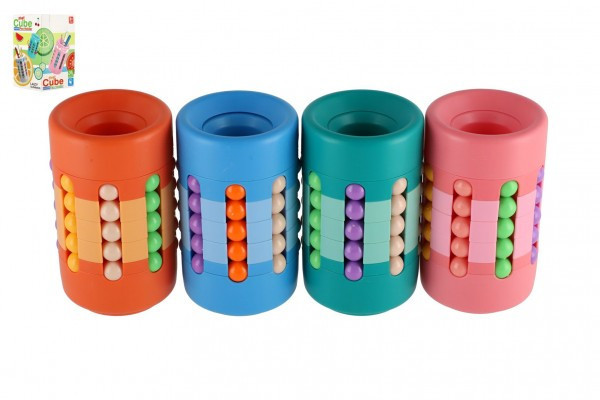 Hlavolam veža / Stojanček na ceruzky plast 10cm 4 farby v krabičke 7x11x6, 5cm