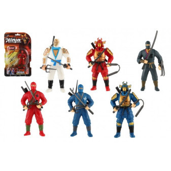 Figúrka ninja plast 10cm s doplnkami mix druhov na karte 15,5x25,5x4cm