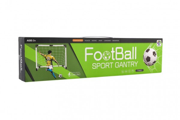 Futbalová bránka 70x56x37cm s loptičkou a pumpičkou v krabici 51x13x7,5cm