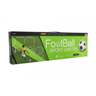 Bránka futbalová 2v1 + lopta plast v krabici 66x21x7cm