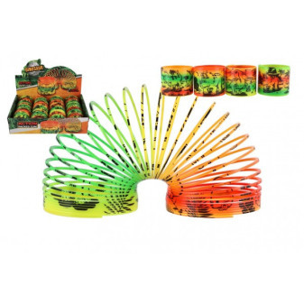 Špirála/pružina dinosaurus plast priemer 7,5cm v sáčku