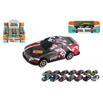 Auto závodný mini kov/plast 6cm na voľný chod mix farieb v krabičke