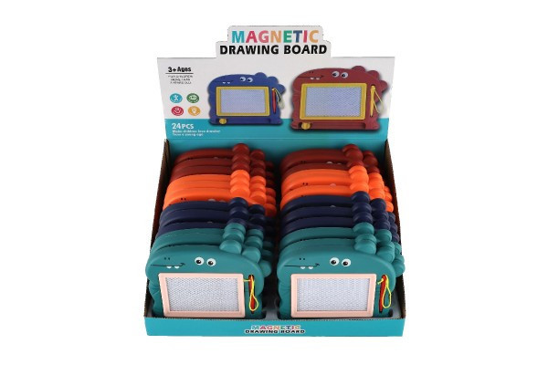 Magnetická tabuľka kresliaca plast 15x13cm 4 farby v sáčku