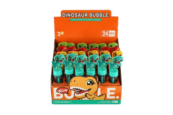 Bublifuk 40ml dinosaurus plast 14cm 4 farby