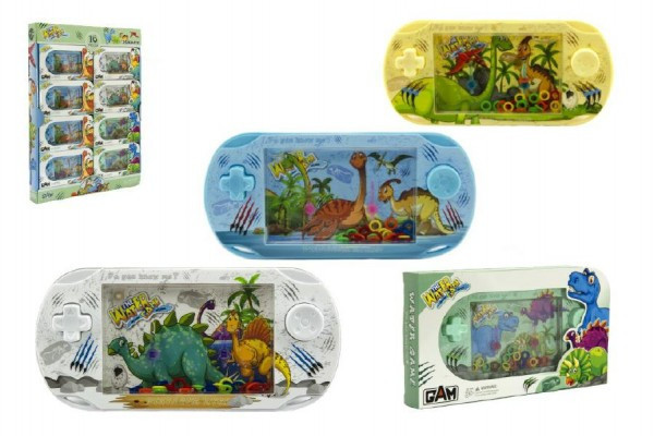 Vodná hra hlavolam dinosaurus plast 18cm 4 farby v krabičke