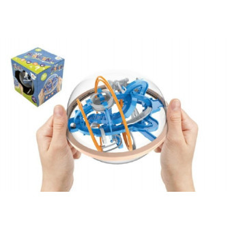 Hlavolam edukačná guľa 80 krokov plast 18cm v krabici 19x20x19cm CZ design