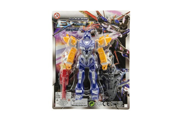 Transformer bojovník/robot figurka plast 15cm 4 barvy na kartě