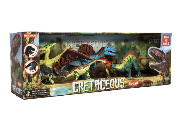 Sada Dinosaurus hýbajúci sa 6ks plast v krabici 48x17x13cm