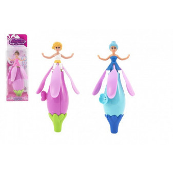 Vystreľovacia víla bábika plast 17cm 4 farby v krabičke 8x24x6cm