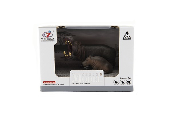 Zvieratká safari ZOO 11cm sada plast 2ks 2 druhy v krabičke 16x11x9, 5cm