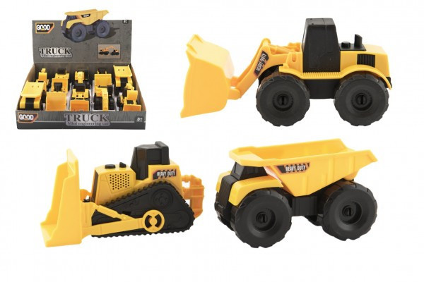 Stavebné stroje plast 12-14cm mix druhov