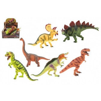 Dinosaurus 25-32cm plast 6 druhů 6 ks v boxu