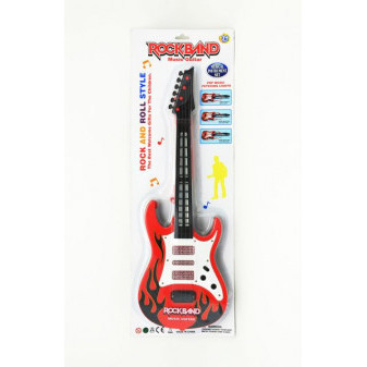 Gitara plast 54cm na batérie so zvukom so svetlom na karte