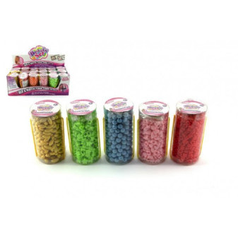 Korálky plast v tube 9cm asst