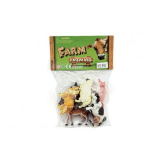 Zvieratká domáca farma 6ks plast 9cm vo vrecku 16,5x27x5cm