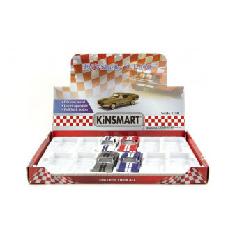 Auto Kinsmart Shelby GT-500 kov/plast 13cm na spätné natiahnutie 4 farby