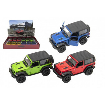 Auto Kinsmart Jeep Wrangler 2018 pevná strecha 12,5 cm kov/plast 4 farby na spätné nat.