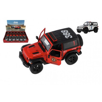Auto Kinsmart Jeep Wrangler Polícia 2018 kov/plast 12cm 2 farby na spätné nat.