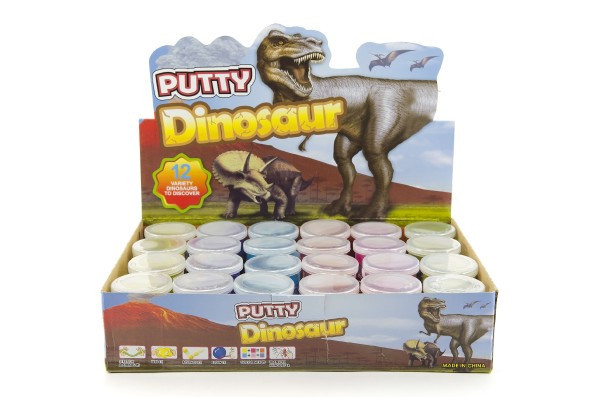 Sliz - hmota 80g dinosaurus 6cm 6 farieb