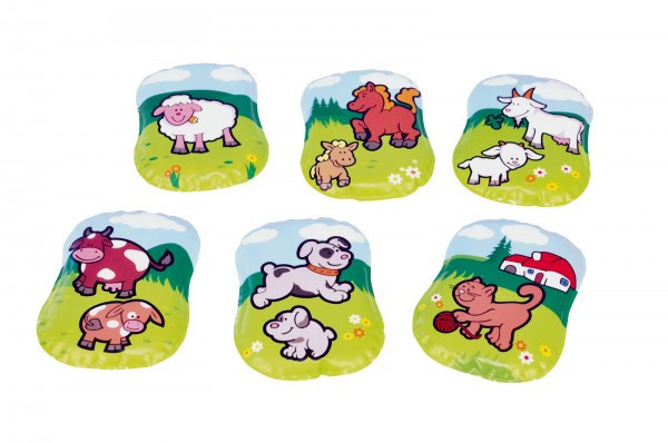 Vankúšik Moje prvé zvieratká pískacie 12x9x2cm 6 druhov v sáčku 0+ MPZ