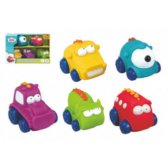 Auto/Autíčko Monster 5ks guma 7cm v krabičke 20x13x8cm 18m+