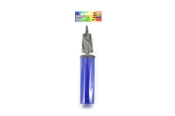 Pumpa na balóniky plast 27cm asst 4 farby v sáčku karneval