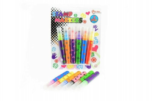 Pečiatka/Fix 14cm 6ks 2 druhy na karte