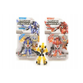 Transformer auto/robot závodná formula plast 19cm asst na karte