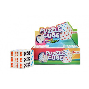 Kocka hlavolam 3x3x3 plast vo fólii 6x6x6cm
