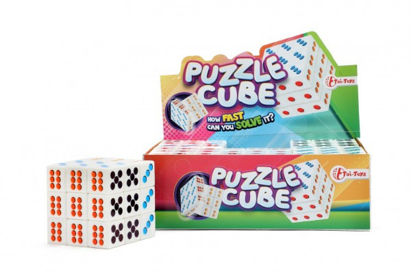 Kocka hlavolam 3x3x3 plast vo fólii 6x6x6cm
