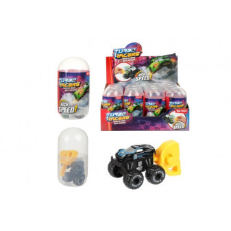Auto terénne mini so štartérom plast 4cm v plastovom vajíčku 5x10cm