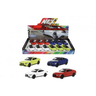 Auto Welly BMW M4 kov/plast 12cm 4 farby na spätné natiahnutie