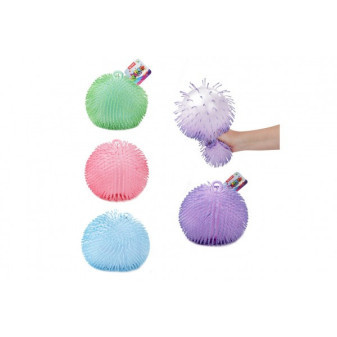Loptička antistresová mačkací chlpatý silikón 15cm 4 farby