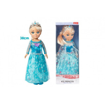 Bábika princezná ľadová/zimný plast 38cm v krabici 15x40x8, 5cm