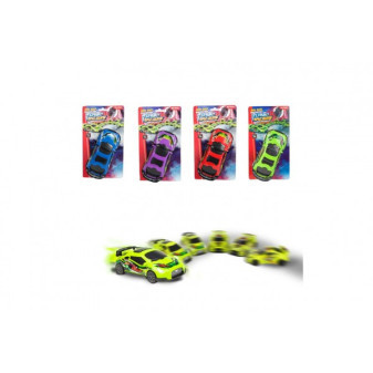 Auto závodný driftovací plast 17cm na zotrvačník 4 farby na karte