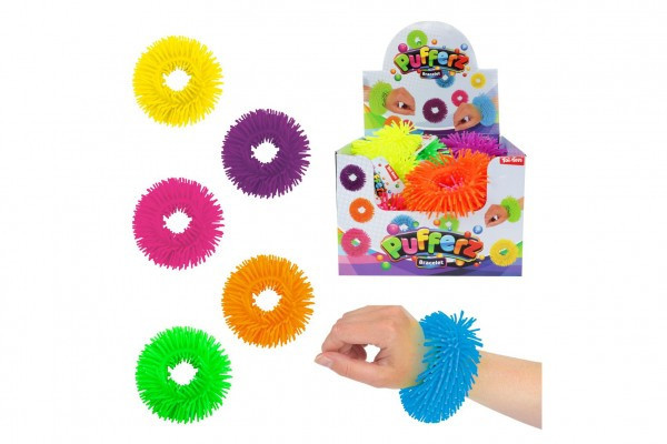 Náramok antistresový mačkací naťahovací silikón 11cm 6 farieb