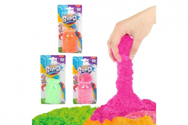 Kúzelný piesok pomaly tečúca tvorivá tvarovacia hmota sliz 25g 3 farby na karte 9x18cm