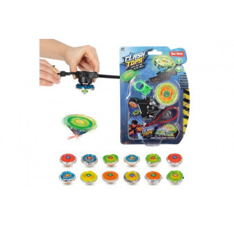 Gyroskop mechanický kov/plast 5cm na batérie so svetlom mix farieb na karte