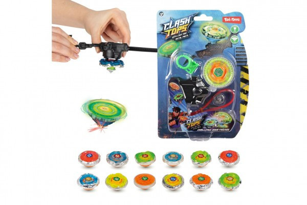 Gyroskop mechanický kov/plast 5cm na batérie so svetlom mix farieb na karte
