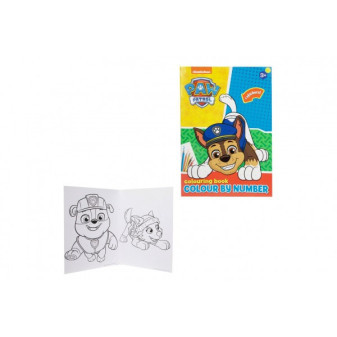 Maľovanie podľa čísel pracovný zošit so samolepkami Tlapková patrola/Paw Patrol 21x29,5cm