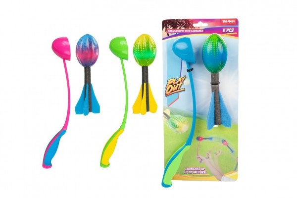 Šípka hádzacia penová + štartér 19cm 3 farby na karte