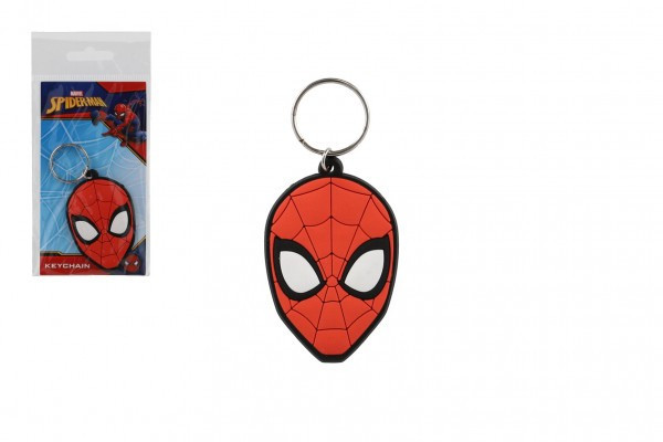 Prívesok na kľúče/Kľúčenka Spiderman hlava gumový 7cm v sáčku