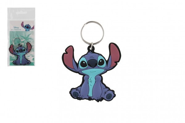 Prívesok na kľúče / Kľúčenka Lilo & Stitch gumový 6cm v sáčku