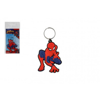 Prívesok na kľúče/Kľúčenka Spiderman strieľajúci gumový 7cm v sáčku