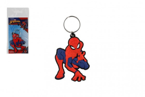 Prívesok na kľúče/Kľúčenka Spiderman strieľajúci gumový 7cm v sáčku